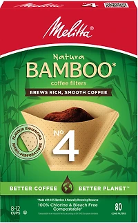 Filtres à café en bambou tout naturel nº 4 de Melitta