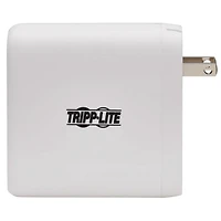 Chargeur mural USB Tripp Lite à 4 ports, 100W PD, technologie GaN, 2 ports USB-C et 2 ports USB-A, blanc