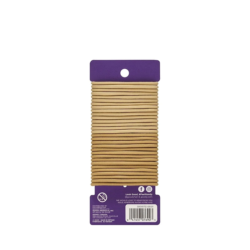 Goody Ouchless Blonde Hair Elastics - No Metal - Gentle Hair Ties - 30 Ct, Goody Elastics.