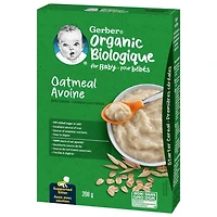 GERBER Biologique Céréales pour Bébé Gruau 208 g 208g