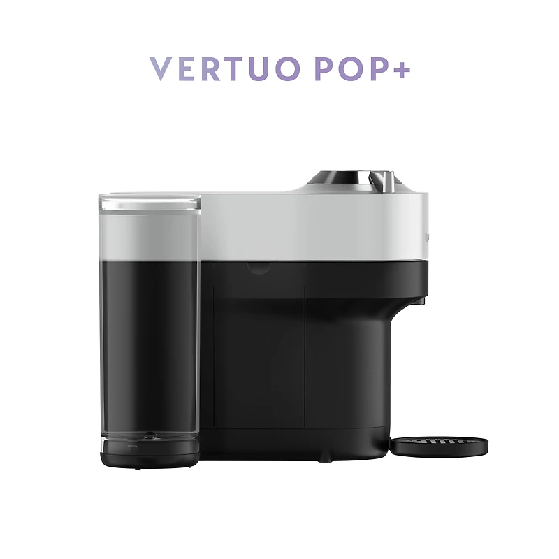 Machine à Café et Espresso Nespresso Vertuo Pop+ par De'Longhi, Argent 6 cup sizes