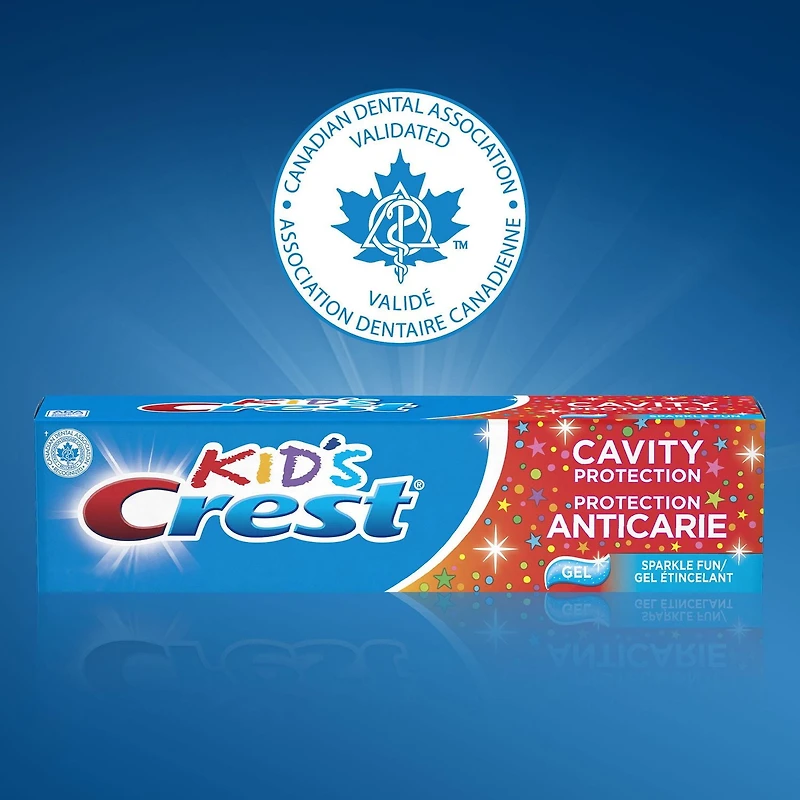 Dentifrice Crest Protection anticarie pour enfants, saveur Gel étincelant 100 ml, paquet de 2