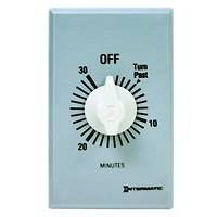 Compte à rebours Intermatic à ressort, 125-277 VAC, 50/60 Hz, SPST, 30 minutes maximum, sans maintien