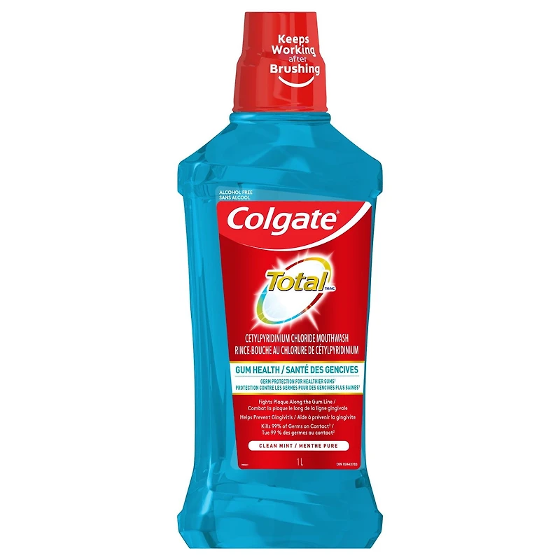 Colgate Total Gum Health Clean Mint Mouthwash, 1 L