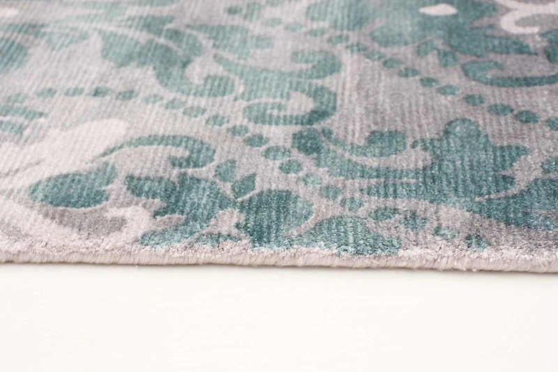 ECARPETGALLERY Tapis Métier Main pour Salon, Salle à Manger et Chambre à Coucher Transitionnel Collection Galleria 5'0" x 8'0" en Gris