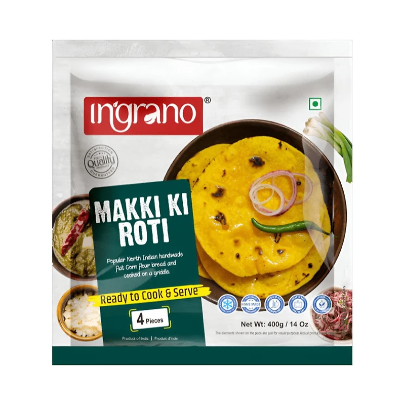 Ingrano Makki Ki Roti (4 Pcs) 400g