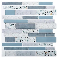 Truu Design Carreaux muraux décoratifs à peler et coller en pâte de terrazzo