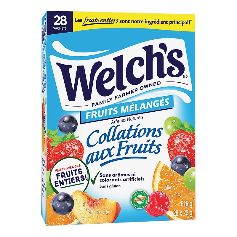 Welch's Fruit Snacks, Mixed Fruit, 28 Packets Snack Box, Gluten Free