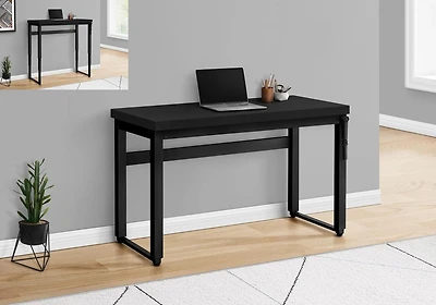 Monarch Specialties Bureau, Bureau À Domicile, Debout, Ajustable, 48"l, Travail, Ordinateur Portable, Métal, Stratifié, Noir, Contemporain, Moderne