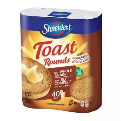 Shneider's Toast Rounds Whole Grain 300g, Toast Rounds Whole Grain