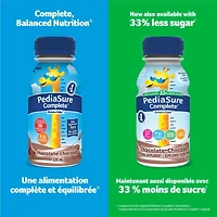 PediaSure Complete® Reduced Sugar, Nutritional Supplement, 4 x 235 mL, Chocolate, 4 x 235 mL
