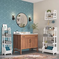 RiverRidge Home® Amery 4-Tier 13in Ladder Shelf with Open Storage Organizer - White