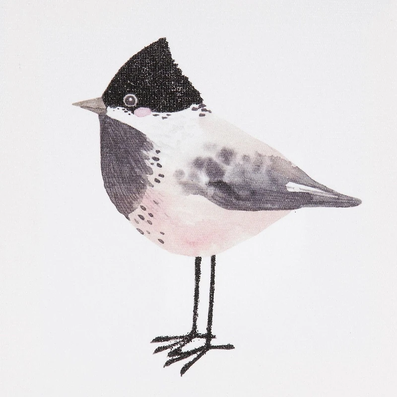Toile embellie oiseau 15,2 cm L x 15,2 cm H