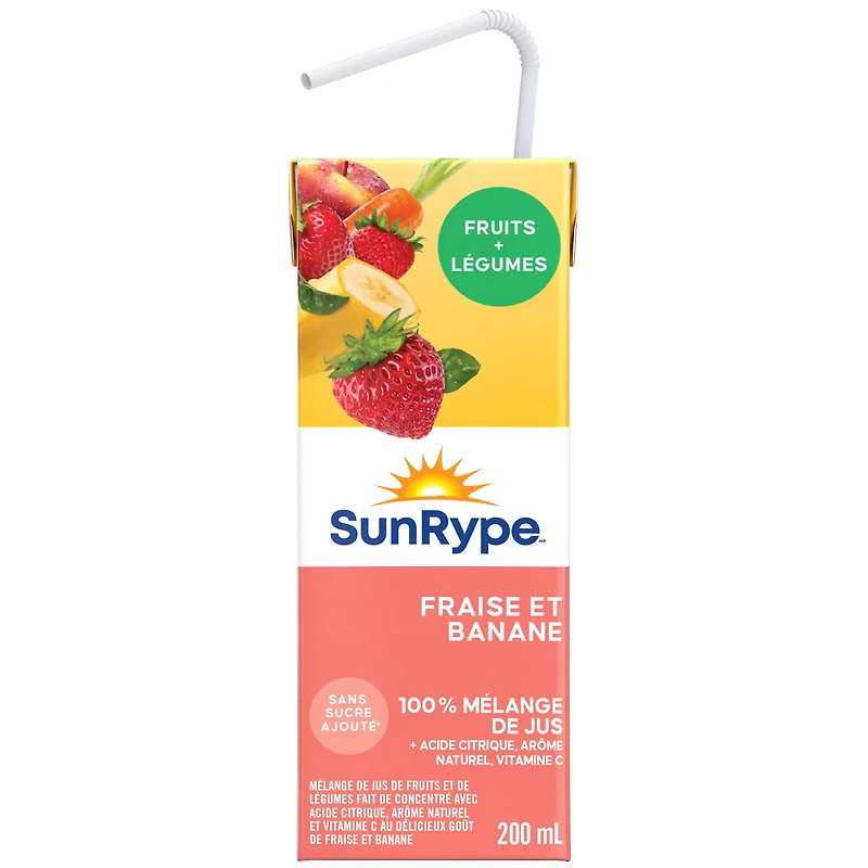 SunRype Strawberry Banana Juice Boxes 5 x 200 ml