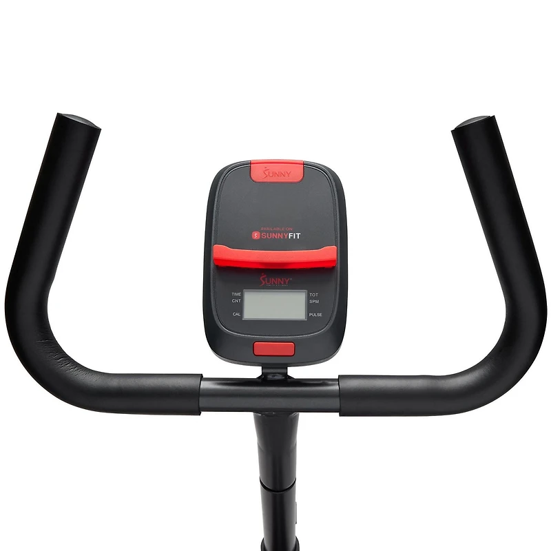 Stepper Intelligent Sunny Health & Fitness - Machine d'Exercice Escalier pour la Maison avec Guidon et Bandes de Résistance, Fitness Connecté Compact et Peu Encombrant avec l'Application SunnyFit - SF