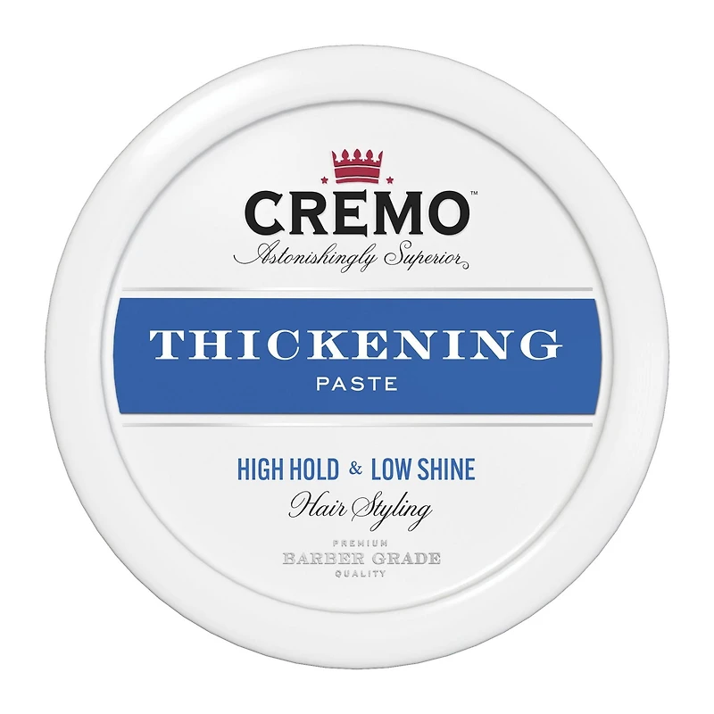 Cremo Thickening Hair Styling Pomade, High Hold, Low Shine, 113g