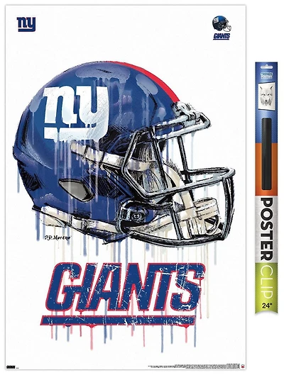 NFL New York Giants - Drip Helmet 20 Wall Poster, 22.375" x 34"
