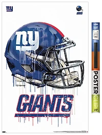 NFL New York Giants - Drip Helmet 20 Wall Poster, 22.375" x 34"