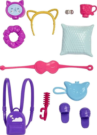 Barbie Accessories, Storytelling Pack for Barbie Dolls, Sleepover Theme