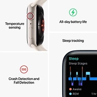 Apple Watch Series 8 + Cellular en acier inoxydable graphite