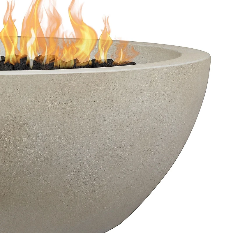 Real Flame Foyer Extérieur Rond au Propane de 38 po Eldora en Gris
