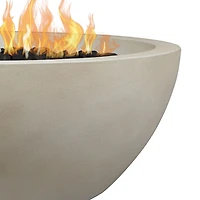Real Flame Foyer Extérieur Rond au Propane de 38 po Eldora en Gris