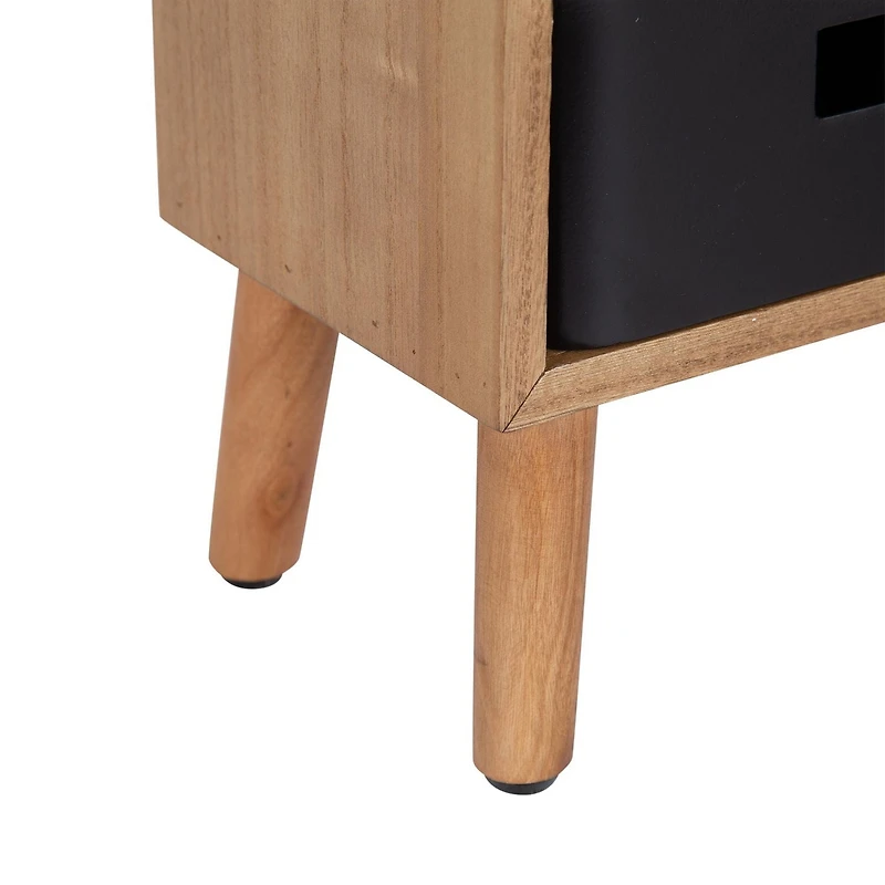 Uniek DesignOvations Saffron Tabletop Storage with Removable Drawers, Natural/Black