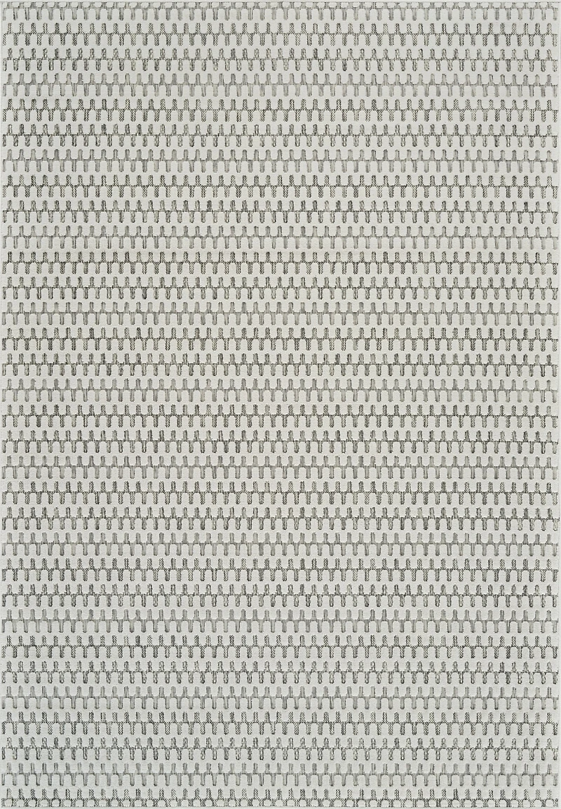 Tapis d'interieur exterieur abstrait Rug Branch Maise, beige creme, moderne - Entree, couloir