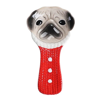 Holiday Time Pug Spoon Rest