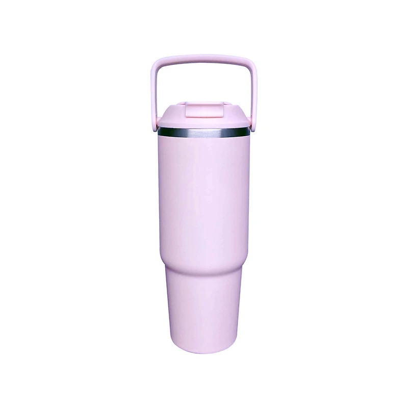 MAINSTAYS 30OZ STAINLESS STEEL TUMBLER PINK