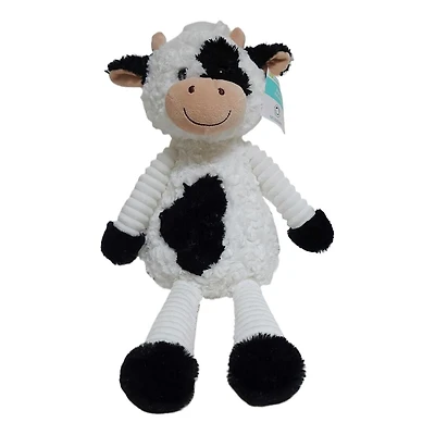 WAY TO CELEBRATE Pâques en peluche 17 pouces vache bouclée moyenne, blanc et noir