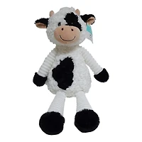 WAY TO CELEBRATE Pâques en peluche 17 pouces vache bouclée moyenne, blanc et noir