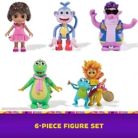 Dora, Coffret Amis fantastiques avec Dora, Babouche, Tico, Véra et le Trio Fiesta, figurines et jouets pour filles et garçons, à partir de 3 ans ENS FIGURINE DORA