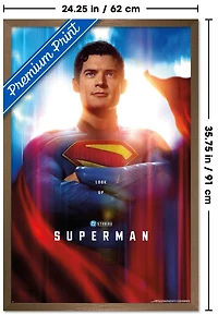 DC Studios Superman (2025) - Close-Up One Sheet Wall Poster, 22.375" x 34" Framed