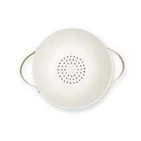 Thyme & Table Cream and Gold Colander