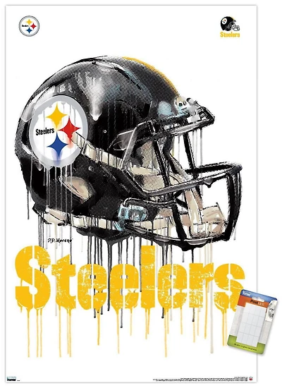 NFL Pittsburgh Steelers - Drip Helmet 20 Wall Poster