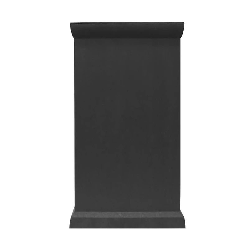 Tierra Verde Grand pot colonne lisse Allegro à réserve d'eau 15" L x 26" H en matériaux recyclés - Noir, Intérieur/Extérieur
