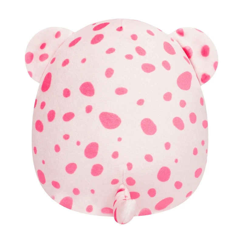 Squishmallows 5 po PELUCHE de la SAINT-VALENTIN - Lorie - GUÉPARD ROSE avec VENTRE BLANC et BRODERIE COEUR.
