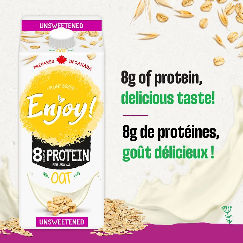 Enjoy! Boisson Avoine originale d’origine végétale non sucrée 1.75L