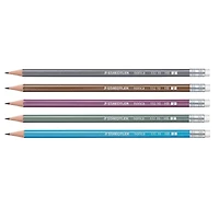 Staedtler Norica Graphite Pencils, Metallic Barrel, Pack of 10, pack of 10 metallics graphite pencils