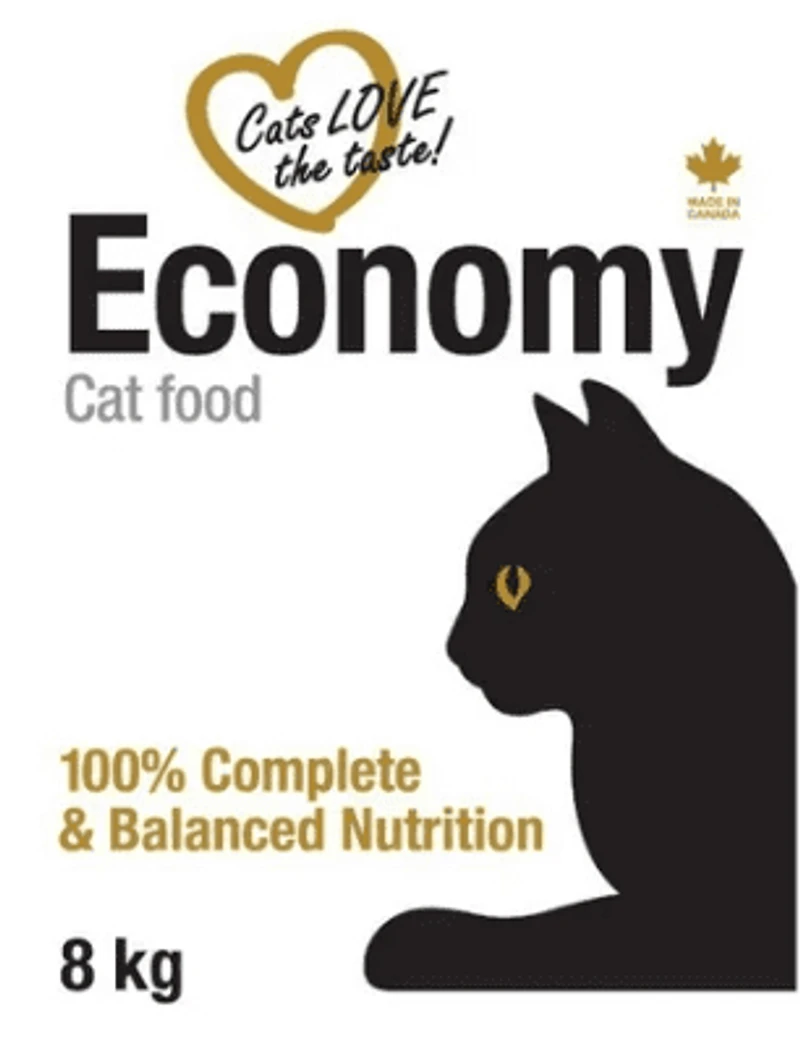 Economy Cat Complete and Balanced Nutrition for Adult Cats - Dry Kibble 8kg