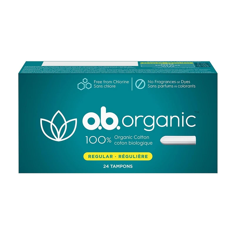 Tampons biologiques à absorptivité régulière sans applicateur