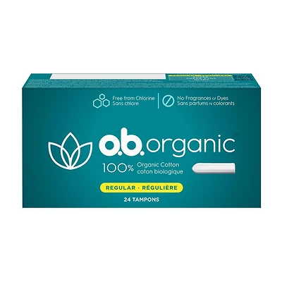 Tampons biologiques à absorptivité régulière sans applicateur