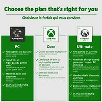 Xbox Game Pass Core - Abonnement de 1 mois - Xbox Series X|S, Xbox One (Code numérique)