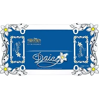 Cruiser Accessories Daisy License Plate Frame, Chrome/Painted, Fits 32x17cm License Plate
