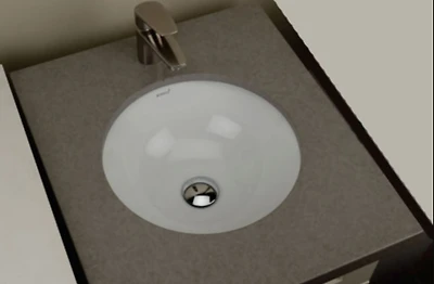 American Imaginations 15.75-in. W 15.75-in. D CSA Certified Round Bathroom Undermount Sink In White Color