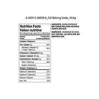 Great Value Pure Baking Soda, 454 g