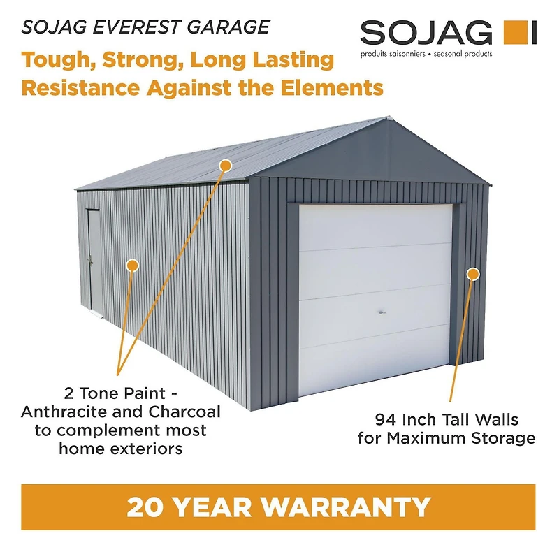 Sojag, garage Everest 12 pi x 20 pi