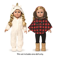 My Life As – Ensemble licorne douillet et style chalet pour poupées de 18 pouces, Cheveux Blonds Mi-Clairs, Yeux Bleus