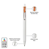 uniball™ one Retractable Gel Pens, Medium Point (0.7mm), Sherbert Ink, 3 Pack, Retractable Gel Pens, 0.7mm